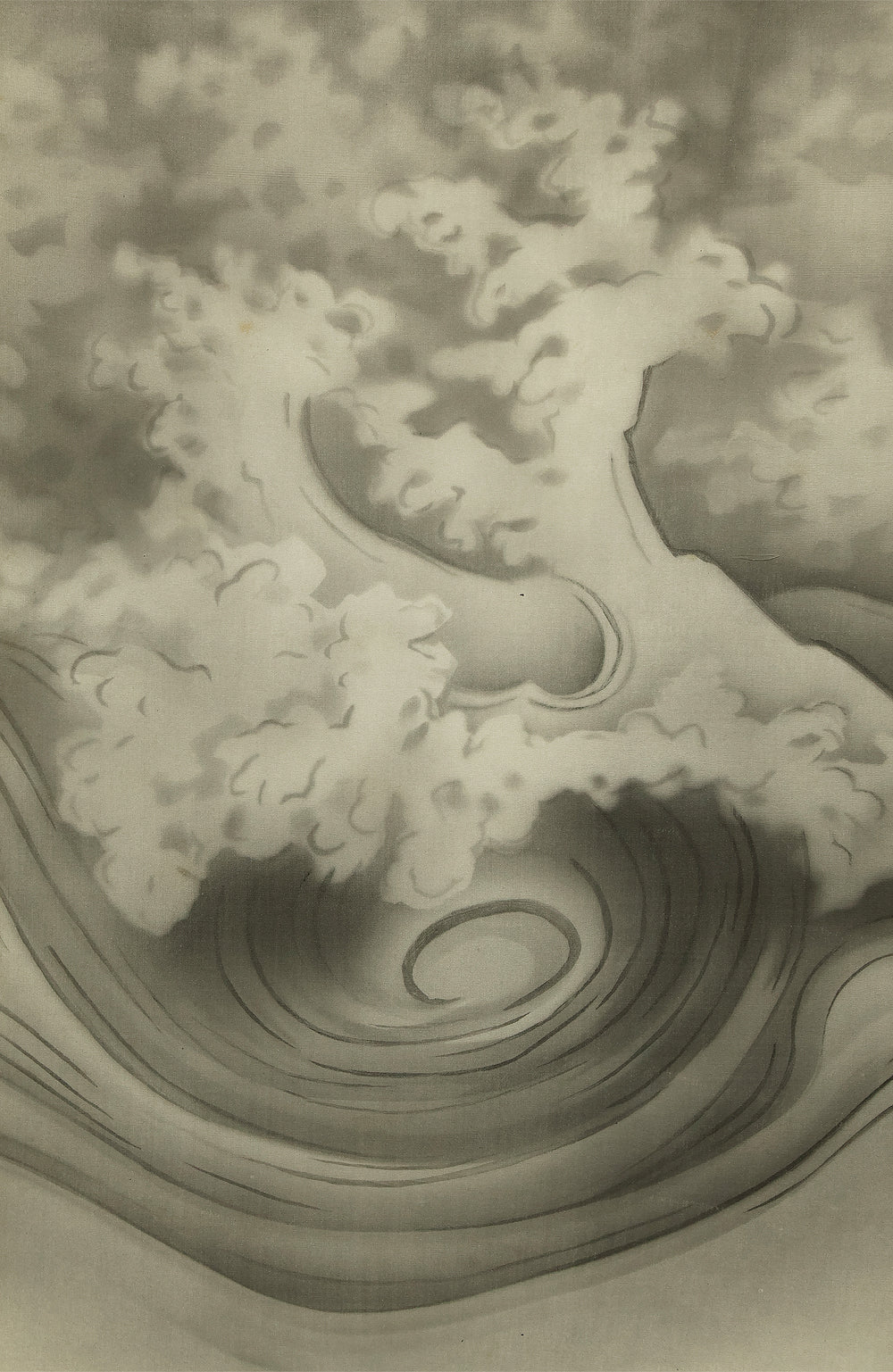 笠井和光 Kasai Wako (b1917) Japanese art kakejiku kakemono wall hanging scroll / Rising Dragon in Cloud with Original Box (Tomobako) RE153 - Image 13