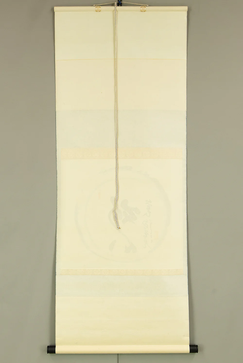 春見文勝 Kasumi Bunsho (1905-1998) Myoshin-ji Japanese Zen kakejiku kakemono wall hanging scroll / 円相 妙心 Enso Myoshin with Box RE131 - Image 12