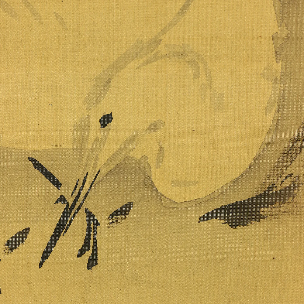 加藤文麗 Kato Bunrei (1706-1782) Japanese antique art kakejiku kakemono wall hanging scroll / Willow Trees and Heron RB876 - Image 6