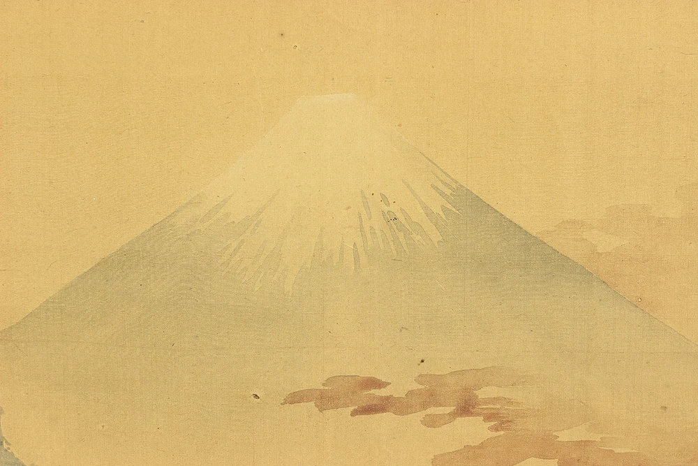 葛飾北斎 Katsushika Hokusai (1760-1849) Japanese antique art Paired kakejiku kakemono wall hanging scrolls / Travelers and Mt. Fuji Scenery with Box A627 - Image 21