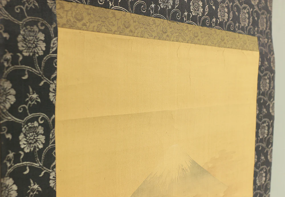 葛飾北斎 Katsushika Hokusai (1760-1849) Japanese antique art Paired kakejiku kakemono wall hanging scrolls / Travelers and Mt. Fuji Scenery with Box A627 - Image 30