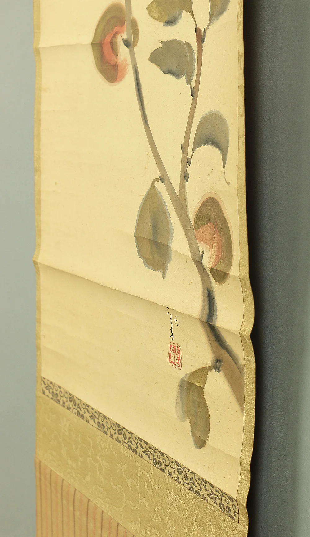 川端龍子 Kawabata Ryushi Japanese art kakejiku kakemono wall hanging scroll / Bird & Persimmon with Original Box (Tomobako) A200 - Image 16
