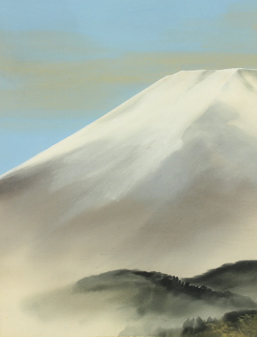川村憲邦 Kawamura Kenpo (b1914) Japanese art kakejiku kakemono wall hanging scroll / Mt. Fuji with Original Double Box (Tomobako) RD277 - Image 5