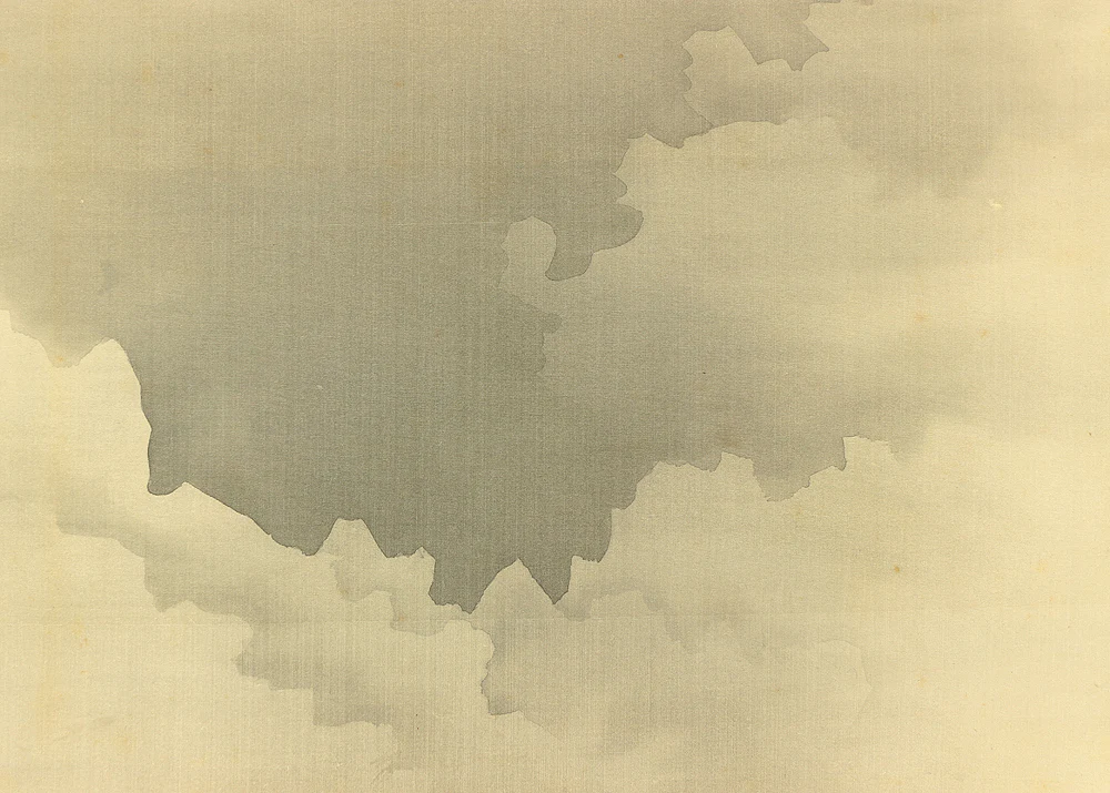 Order item: 菊池芳文 Kikuchi Hobun (1862-1918) Japanese antique art kakejiku kakemono wall hanging scroll / Moon Showing Out from Clouds with Double Box RB516 - Image 9