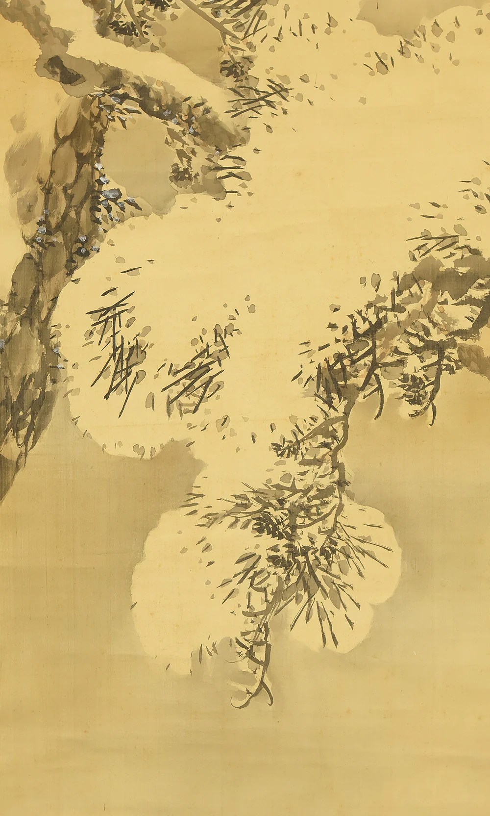 菊池芳文 Kikuchi Hobun (1862-1918) Japanese art kakejiku kakemono wall hanging scroll / Pine Tree Covered in Snow with Box RE887 - Image 11