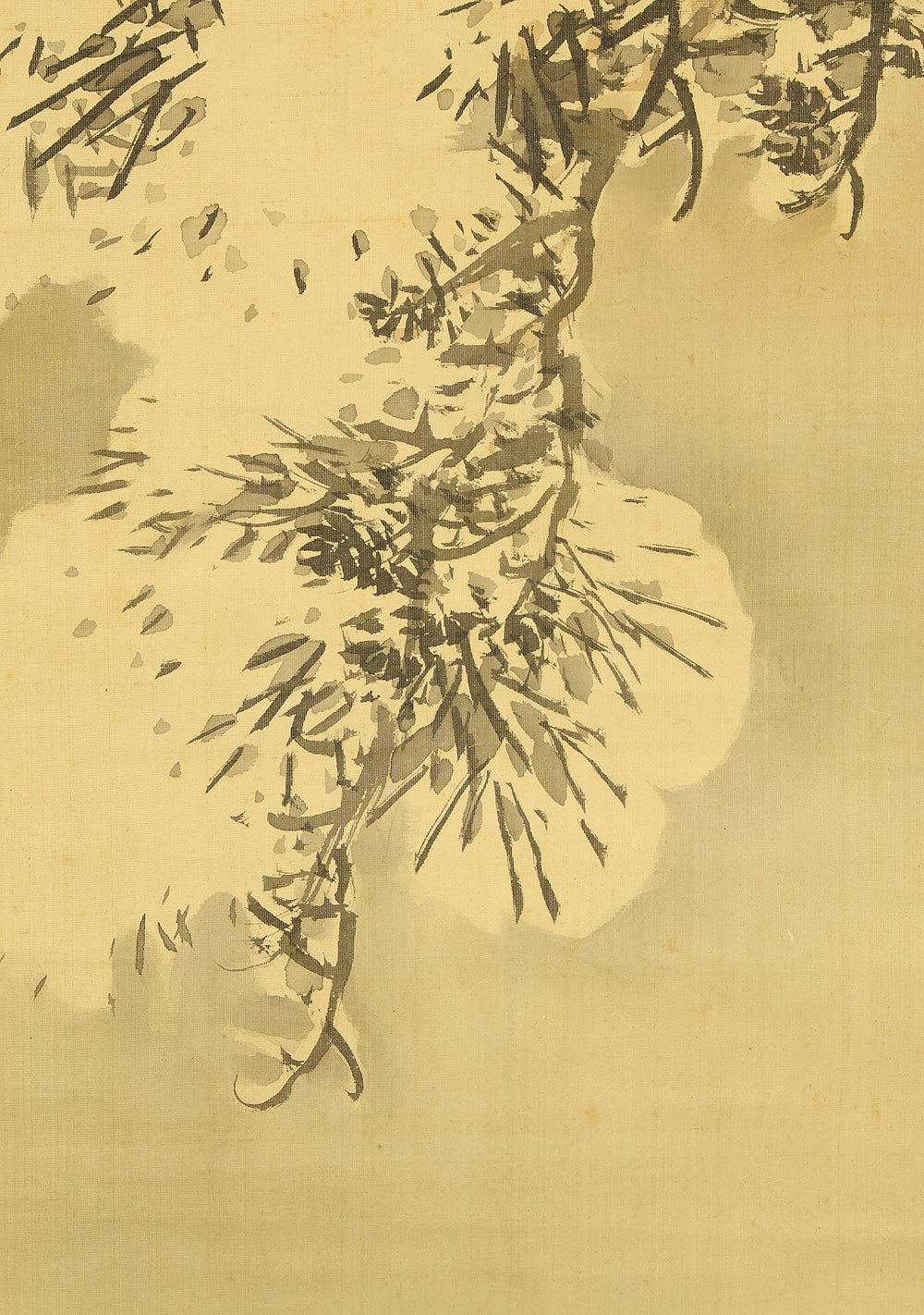 菊池芳文 Kikuchi Hobun (1862-1918) Japanese art kakejiku kakemono wall hanging scroll / Pine Tree Covered in Snow with Box RE887 - Image 13