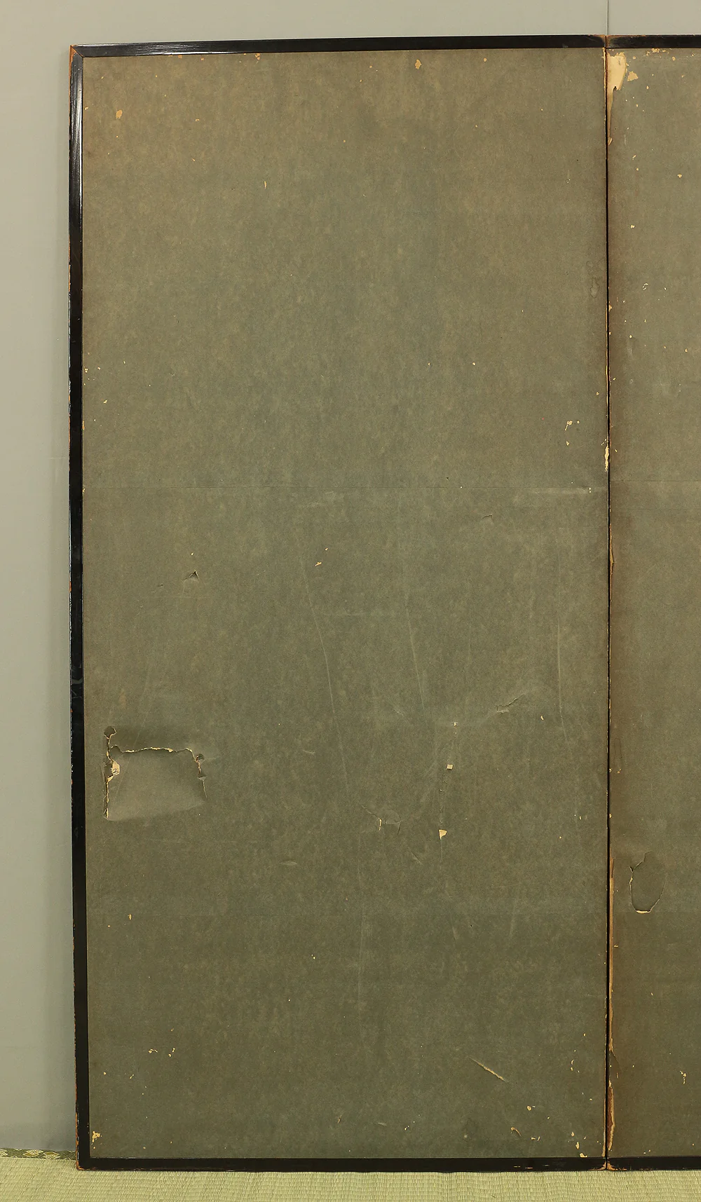 木村光年 Kimura Konen (b 1877) Byobu Folding Screen Room divider Two panels / 'Moon, Willow Tree, and Waterside Raccoon Dog' VA353 - Image 28