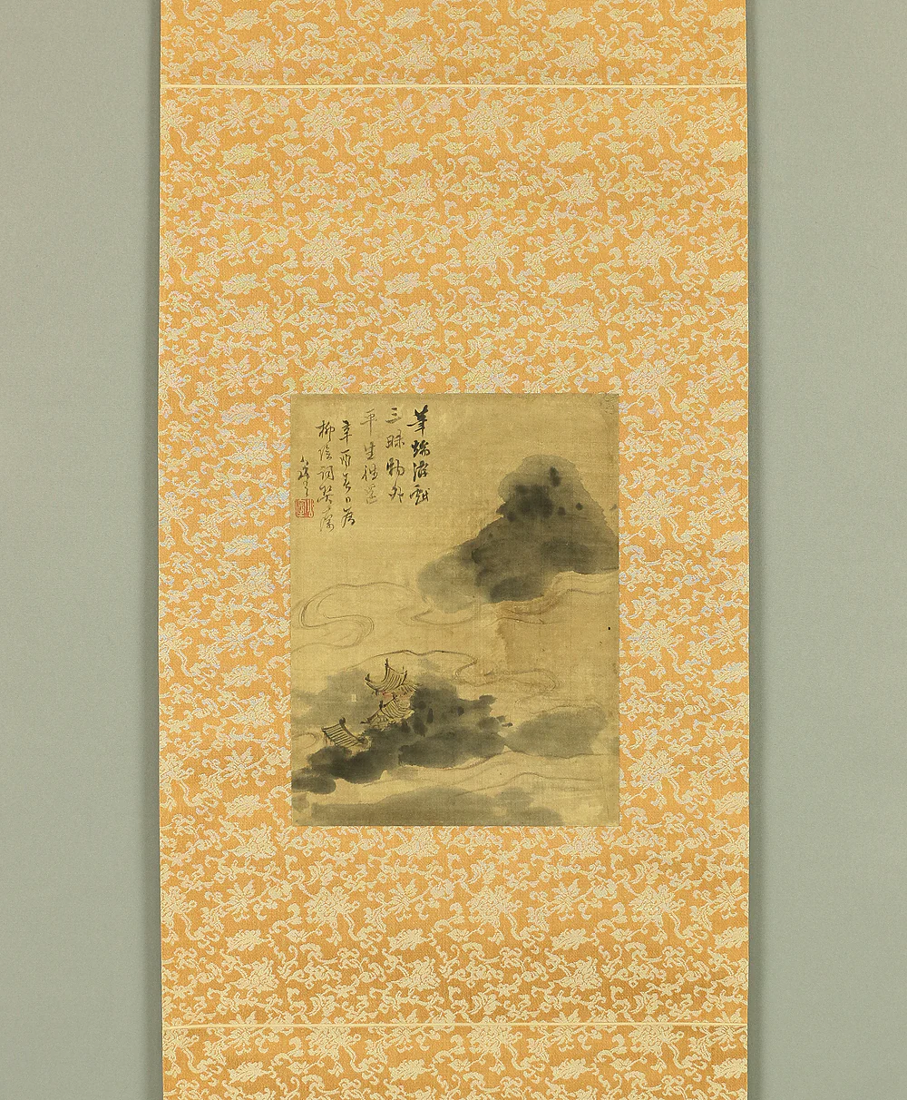 木下逸雲 Kinoshita Itsuun (1800-1866) Japanese art kakejiku kakemono wall hanging scroll / Landscape painting with Box RA820 - Image 3