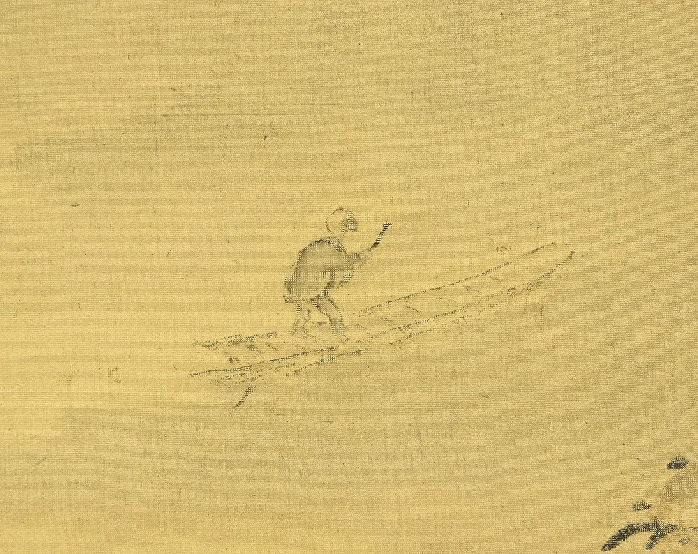 木下逸雲 Kinoshita Itsuun (1800-1866) Japanese art kakejiku kakemono wall hanging scroll / Willow Village Landscape Sansui with Box RA648 - Image 15