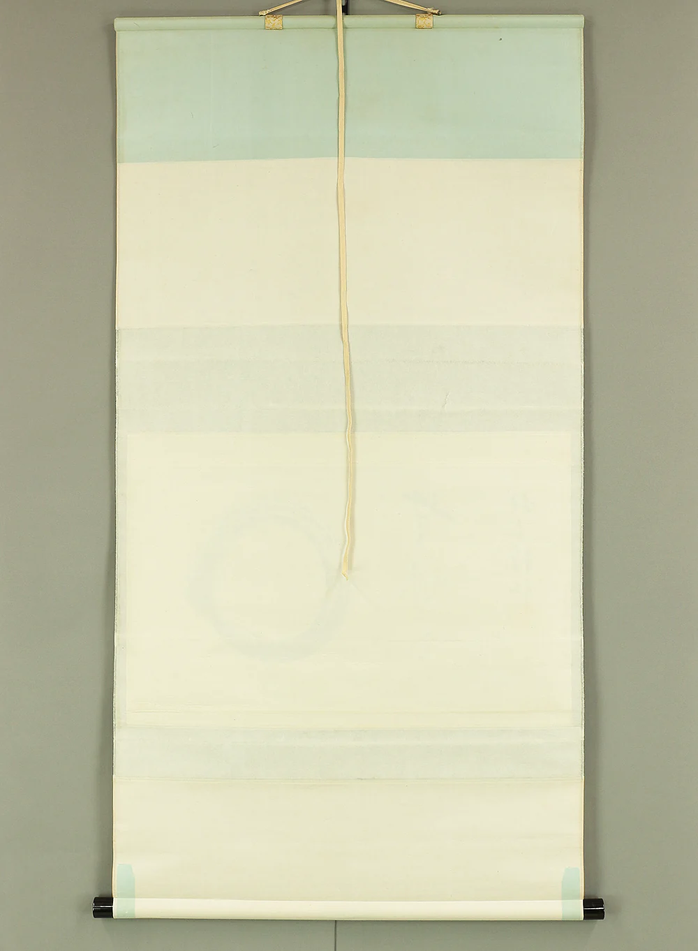 小林隆仁 Kobayashi Takahito (?-1997) Ninwa-ji Japanese Zen kakejiku kakemono hanging scroll for Tea ceremony / Enso 円相 with Original Box (Tomobako) RC663 - Image 10