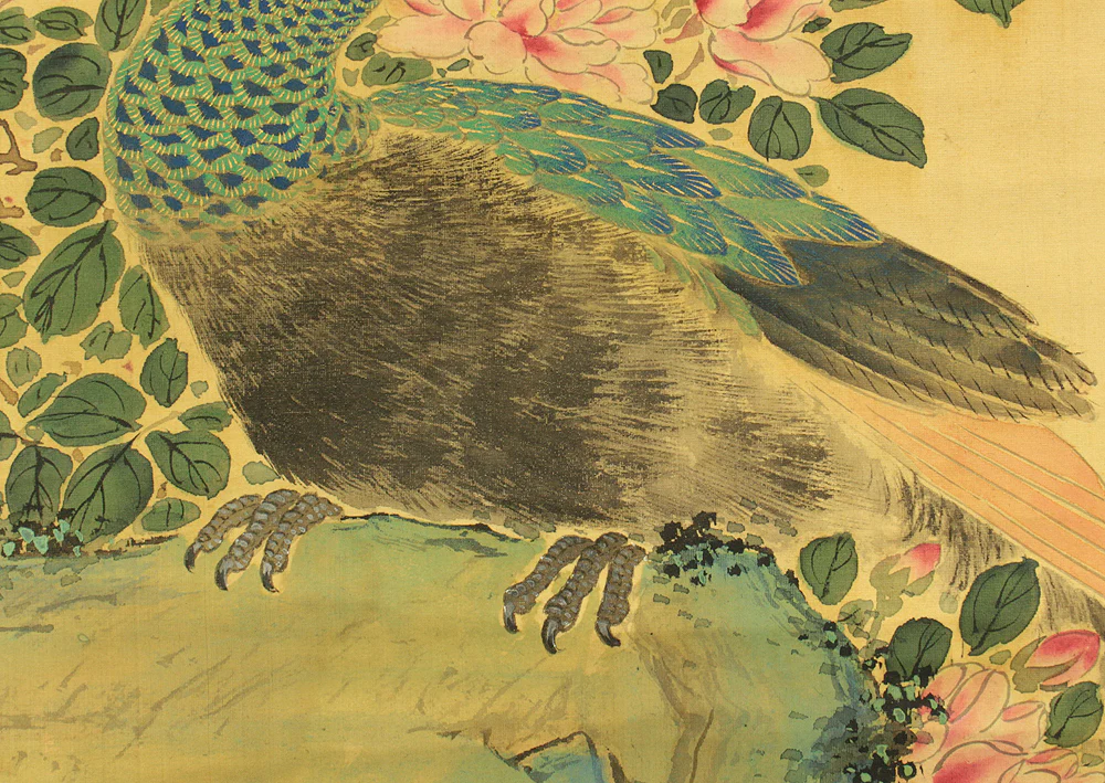 小室翠雲 Komuro Suiun (1874-1945) Japanese art Large kakejiku kakemono wall hanging scroll / Pair of Peacock on Rock with Appraised Box RD755 - Image 18