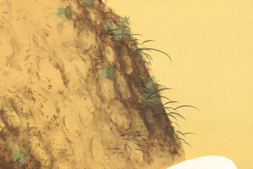 国井幸雪 Kunii Kosetsu (b1919) Japanese art Paired kakejiku kakemono wall hanging scroll / Rising Sun and Moon, Plum and Pine, Crane with Original Box (Tomobako) RD295 - Image 21