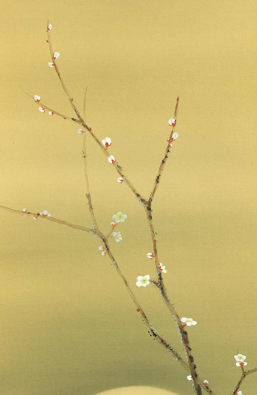 国井幸雪 Kunii Kosetsu (b1919) Japanese art Paired kakejiku kakemono wall hanging scroll / Rising Sun and Moon, Plum and Pine, Crane with Original Box (Tomobako) RD295 - Image 5