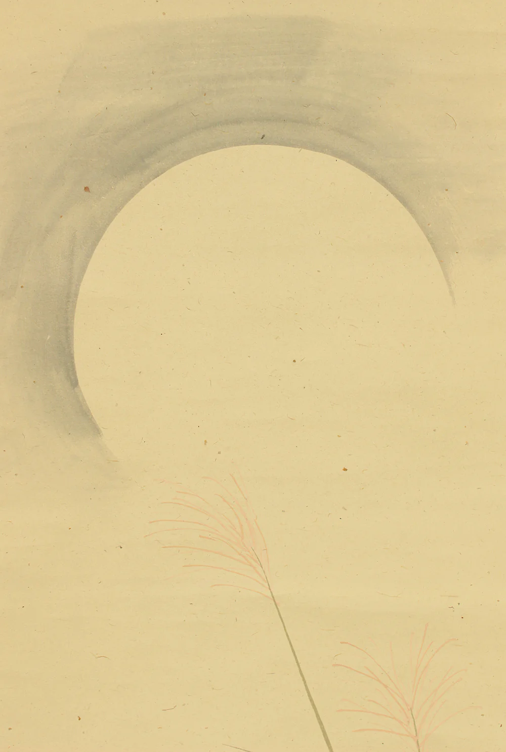 前川文嶺 Maekawa Bunrei (1837-1917) 織田旦斎 Oda Tansai (1879-1966) Japanese antique art Paired kakejiku kakemono wall hanging scrolls / Sun and Moon, Cherry Blossoms, Autumn Grasses with Original Box (Tomobako) RC755 - Image 17
