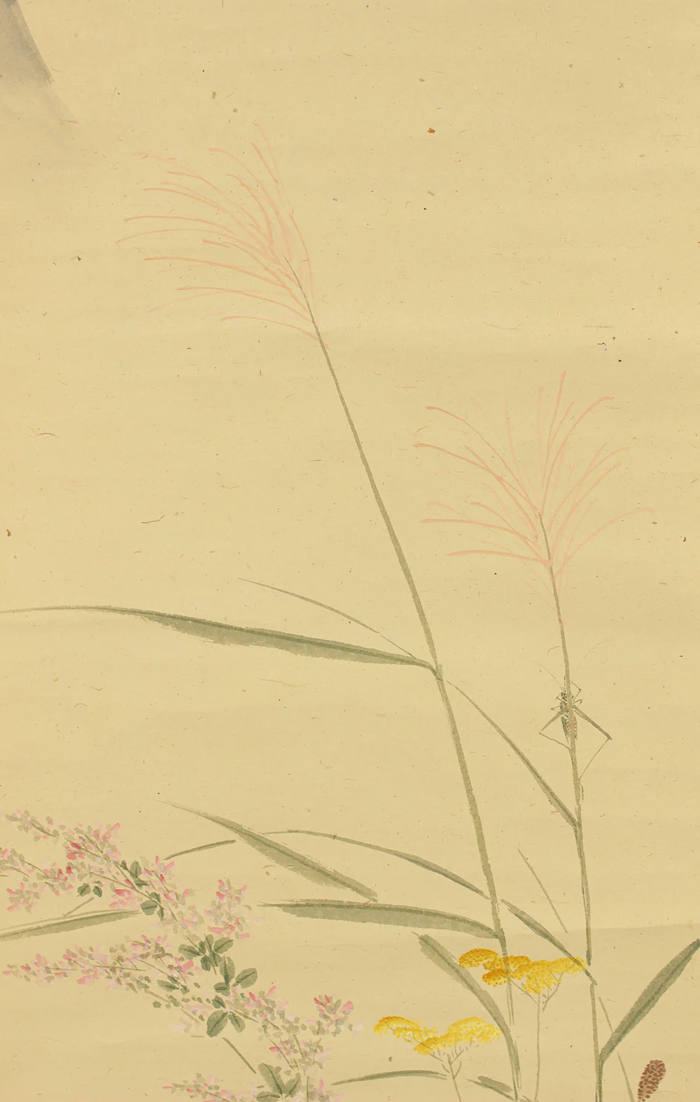 前川文嶺 Maekawa Bunrei (1837-1917) 織田旦斎 Oda Tansai (1879-1966) Japanese antique art Paired kakejiku kakemono wall hanging scrolls / Sun and Moon, Cherry Blossoms, Autumn Grasses with Original Box (Tomobako) RC755 - Image 18
