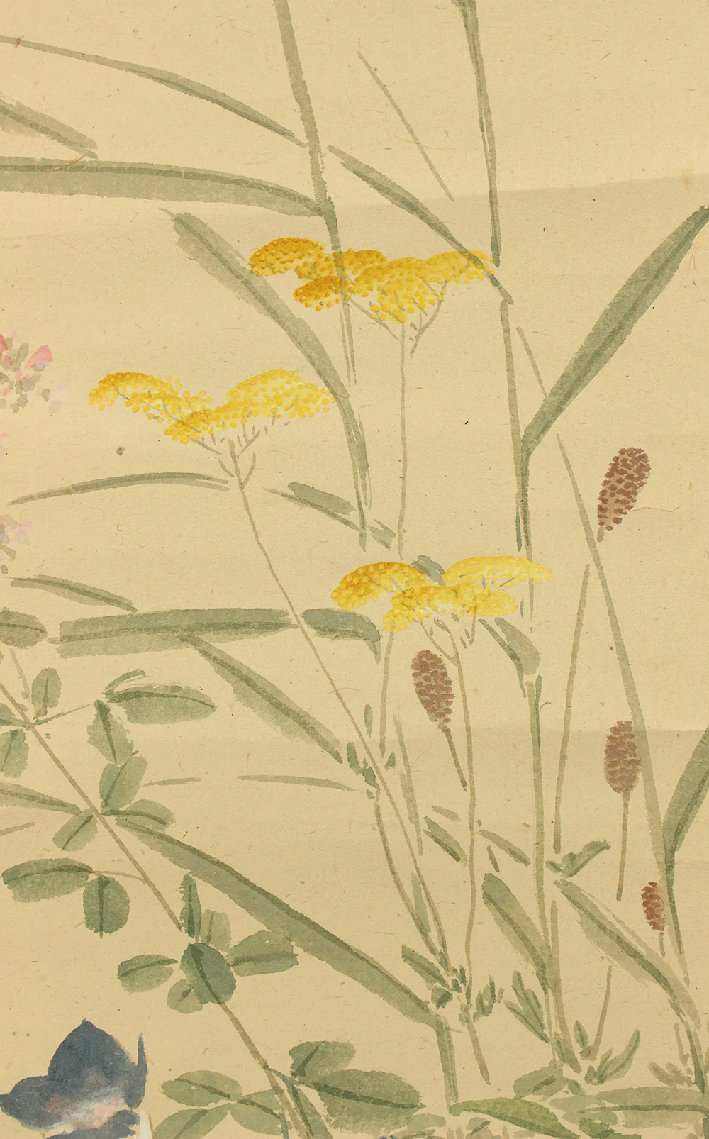 前川文嶺 Maekawa Bunrei (1837-1917) 織田旦斎 Oda Tansai (1879-1966) Japanese antique art Paired kakejiku kakemono wall hanging scrolls / Sun and Moon, Cherry Blossoms, Autumn Grasses with Original Box (Tomobako) RC755 - Image 22