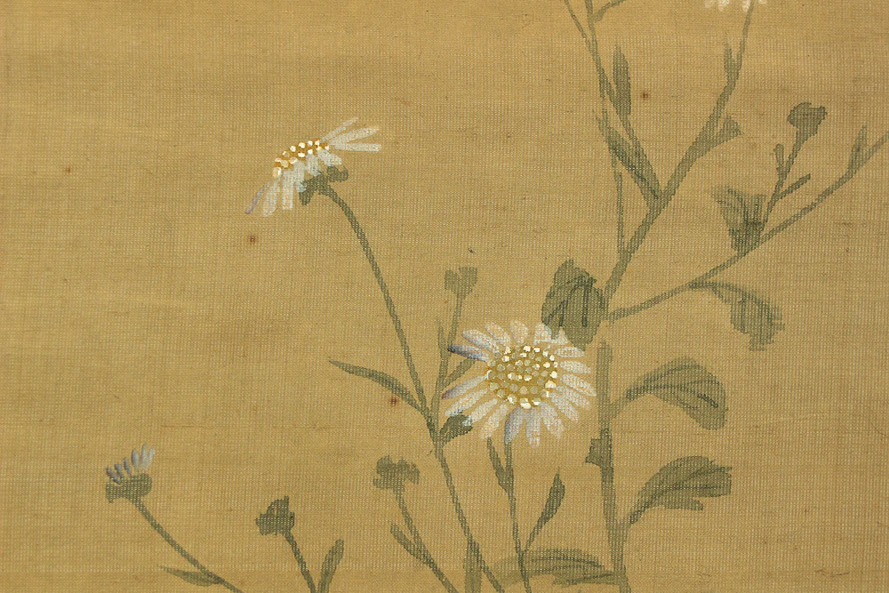 円山応挙 Maruyama Okyo (1733-1795) Japanese antique art kakejiku kakemono wall hanging scroll / Quail, Chrysanthemums and Silver Grass with Appraised Box RD483 - Image 11