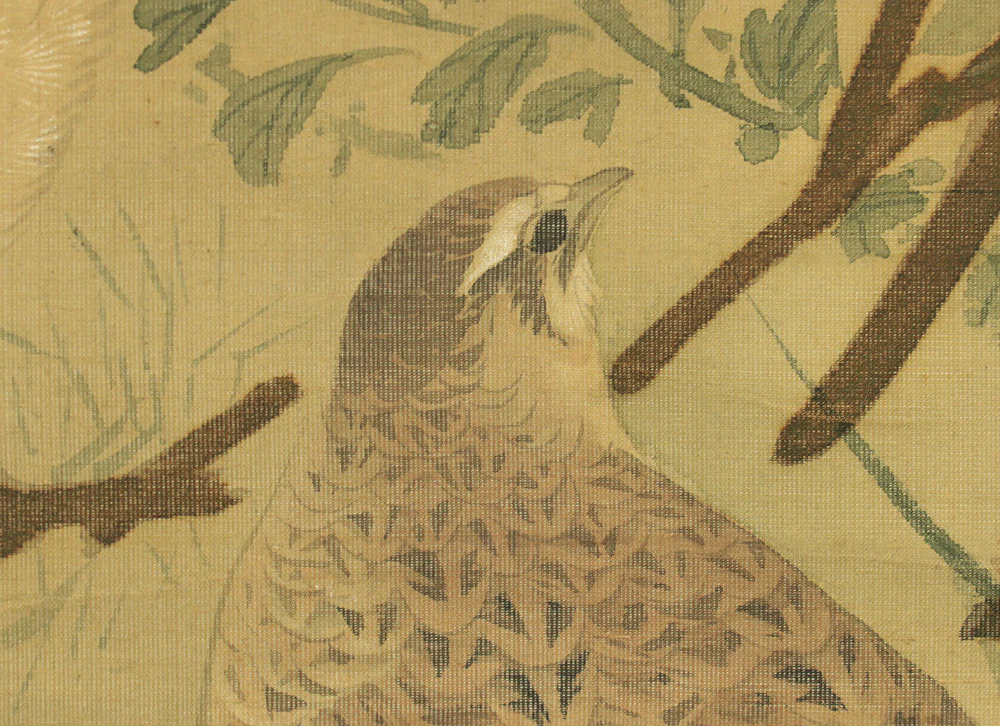 円山応挙 Maruyama Okyo (1733-1795) Japanese antique art kakejiku kakemono wall hanging scroll / Quail, Chrysanthemums and Silver Grass with Appraised Box RD483 - Image 16