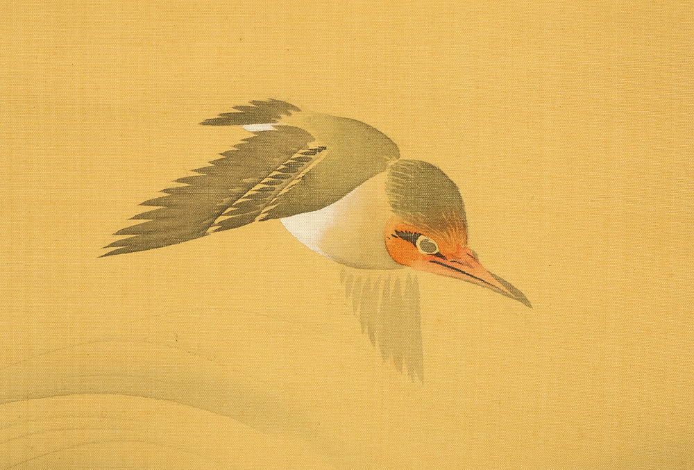 円山応挙 Maruyama Okyo (1733-1795) Japanese antique art Paired kakejiku kakemono wall hanging scrolls / Waves and Wagtail with Appraised Box RD872 - Image 21