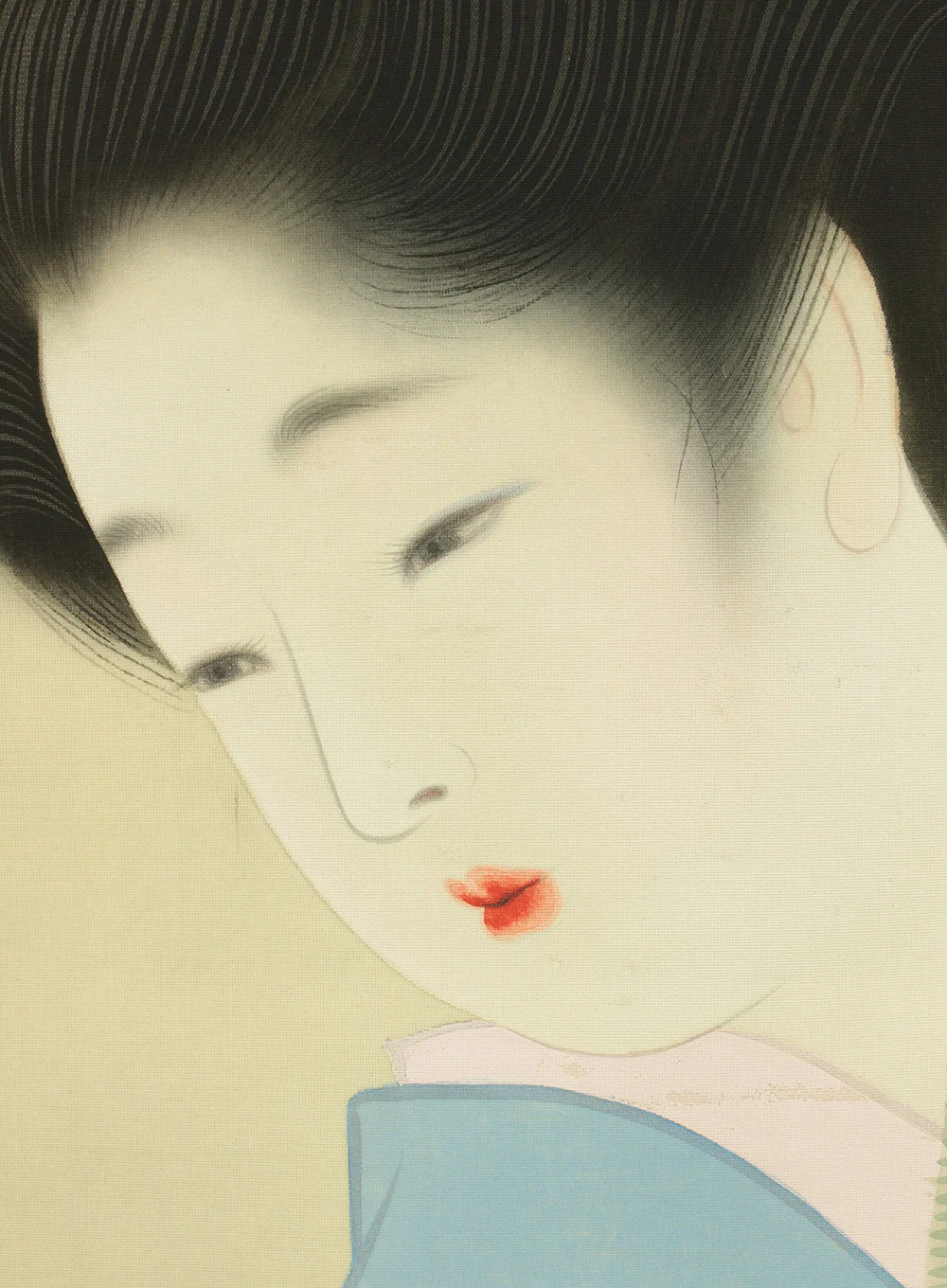 松井桜塘 Matsui Outo (1901-1983) Japanese art kakejiku kakemono wall hanging scroll / Kimono Beauty Watching Fireflies with Box RD442 - Image 11