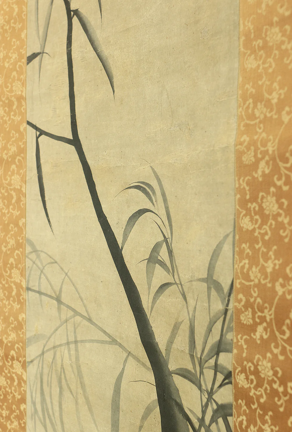 松村呉春 Matsumura Goshun (1752-1811) Japanese antique art kakejiku kakemono wall hanging scroll / Crescent Moon & Willow with Box A303 - Image 14