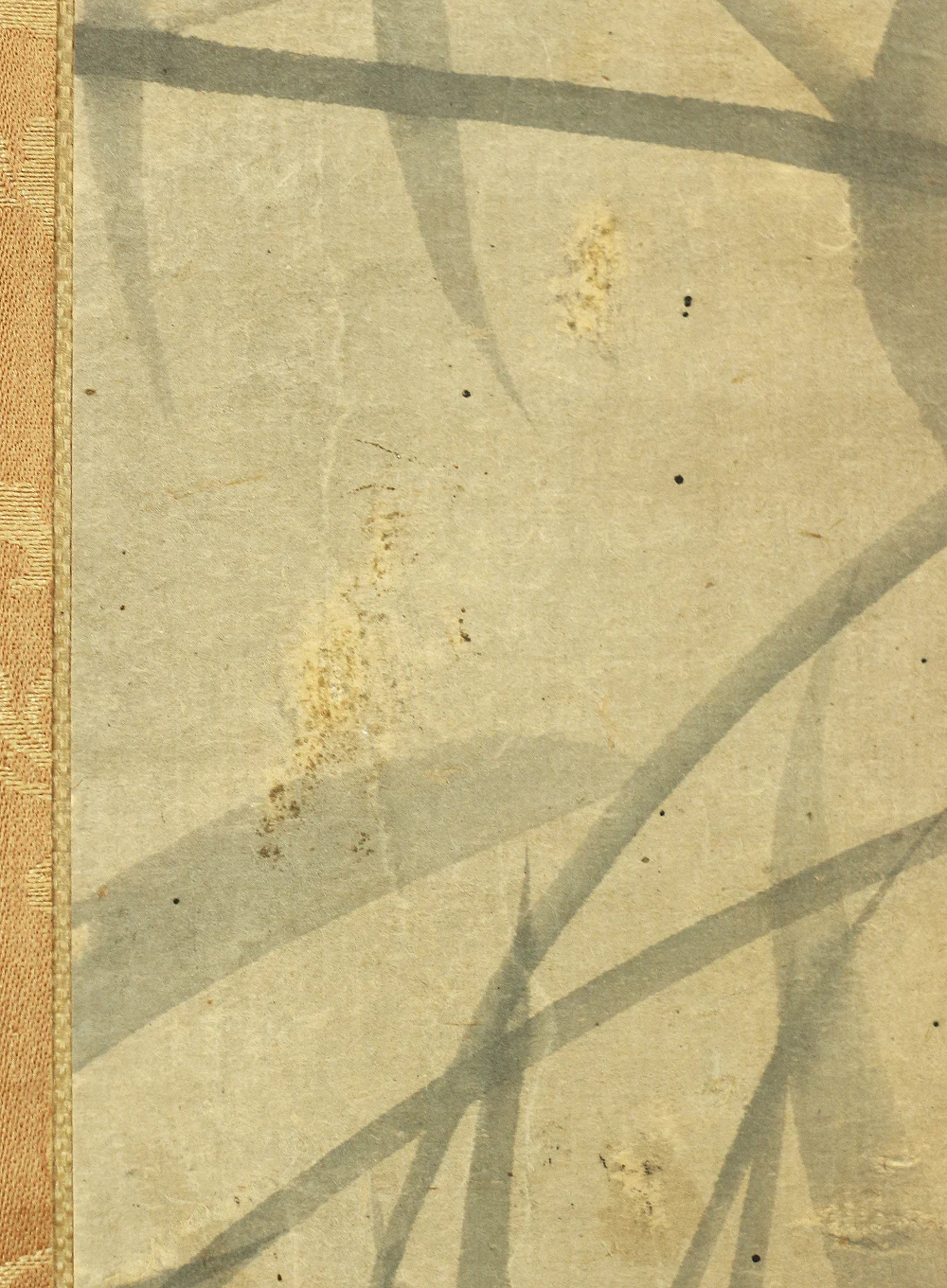 松村呉春 Matsumura Goshun (1752-1811) Japanese antique art kakejiku kakemono wall hanging scroll / Crescent Moon & Willow with Box A303 - Image 16