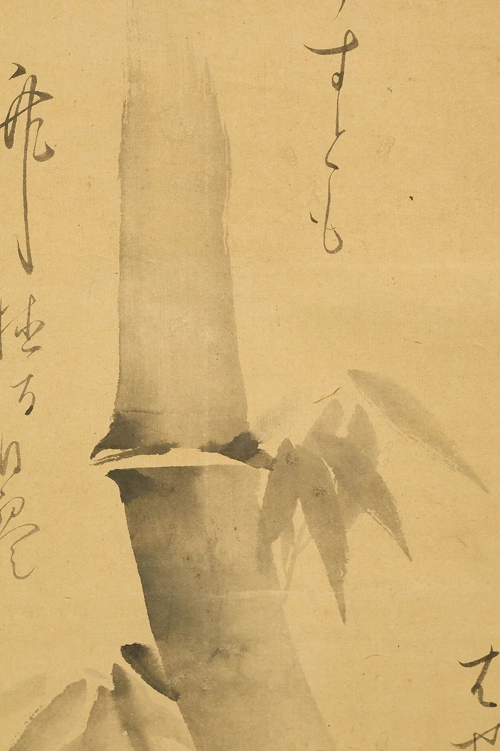松尾芭蕉 Matsuo Basho (1644-1694) Japanese antique art kakejiku kakemono wall hanging scroll / Bamboo and Haiku 降らずとも 竹植うる日は 蓑と笠 with Certificate and Box RE323 - Image 10