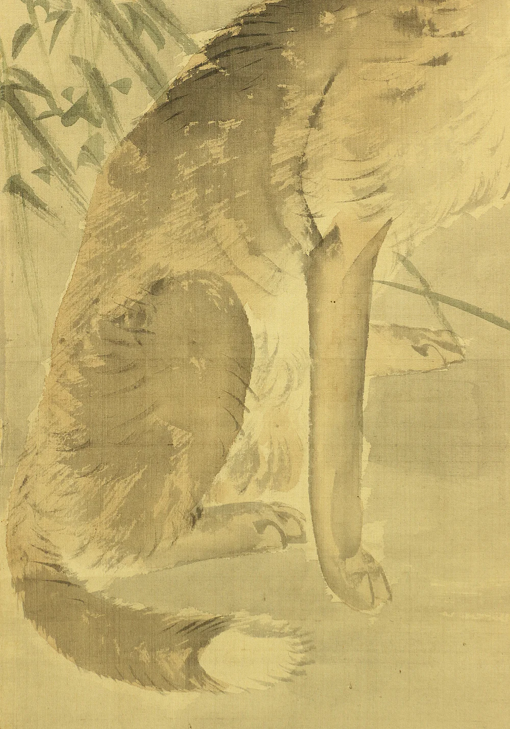 松吉樵渓 MATSUYOSHI SHOKEI (?-1870) Japanese antique art kakejiku kakemono wall hanging scroll / Fox under moon with Box W237 - Image 9