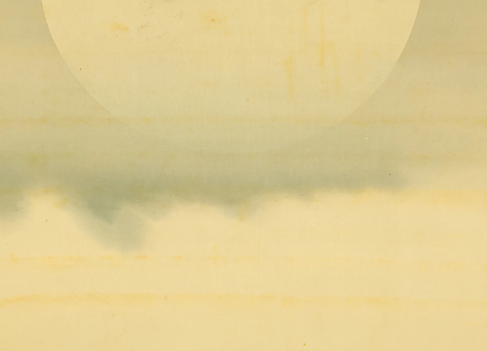 三好賢古 Miyoshi Kenko (1839-1919) Japanese art Paired kakejiku kakemono wall hanging scrolls / Rising Sun and Moon RD847 - Image 16