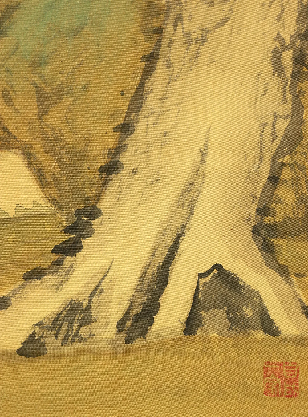 水田竹圃 MIZUTA CHIKUHO (1883-1958) Japanese art kakejiku kakemono wall hanging scroll / Bird under pine tree with Original Box / Tomobako W356 - Image 12