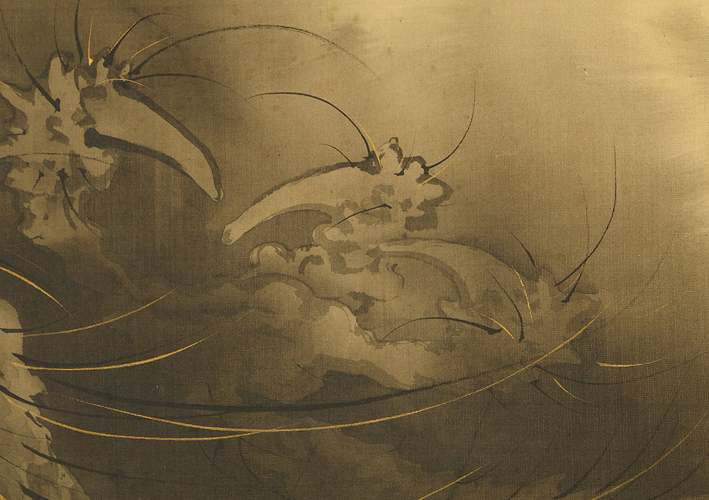 望月玉泉 Mochizuki Gyokusen (1834-1913) Japanese art kakejiku kakemono wall hanging scroll / Rising Dragon in Cloud RE623 - Image 10
