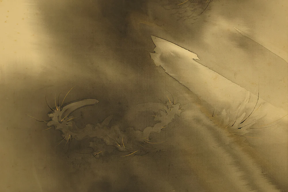 望月玉泉 Mochizuki Gyokusen (1834-1913) Japanese art kakejiku kakemono wall hanging scroll / Rising Dragon in Cloud RE623 - Image 12