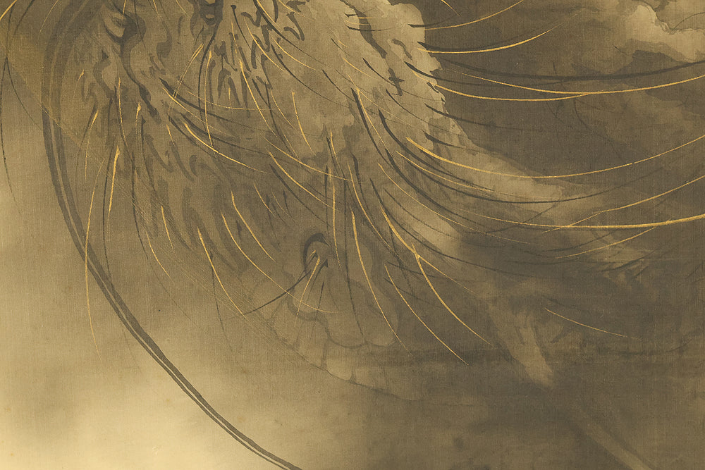 望月玉泉 Mochizuki Gyokusen (1834-1913) Japanese art kakejiku kakemono wall hanging scroll / Rising Dragon in Cloud RE623 - Image 8