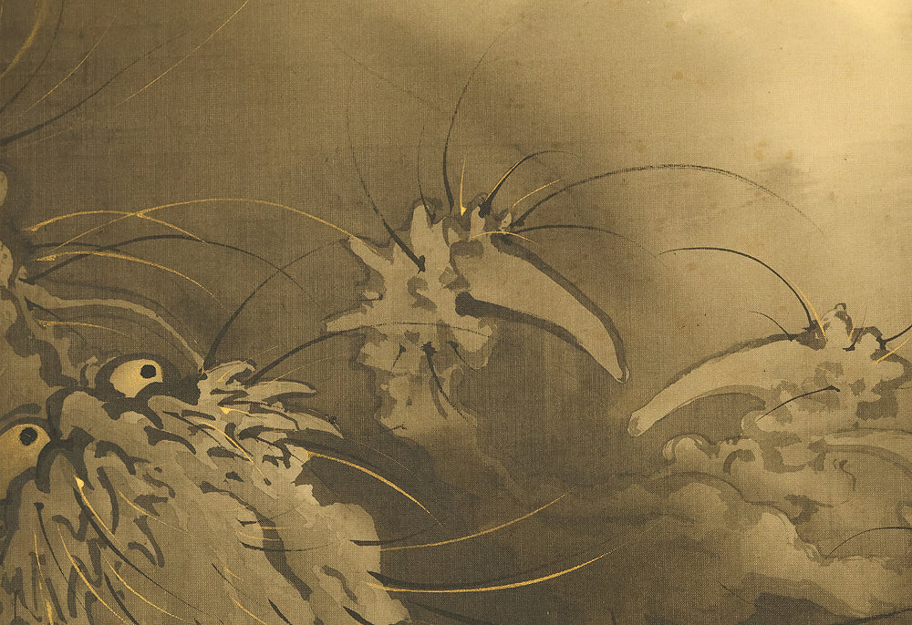 望月玉泉 Mochizuki Gyokusen (1834-1913) Japanese art kakejiku kakemono wall hanging scroll / Rising Dragon in Cloud RE623 - Image 9