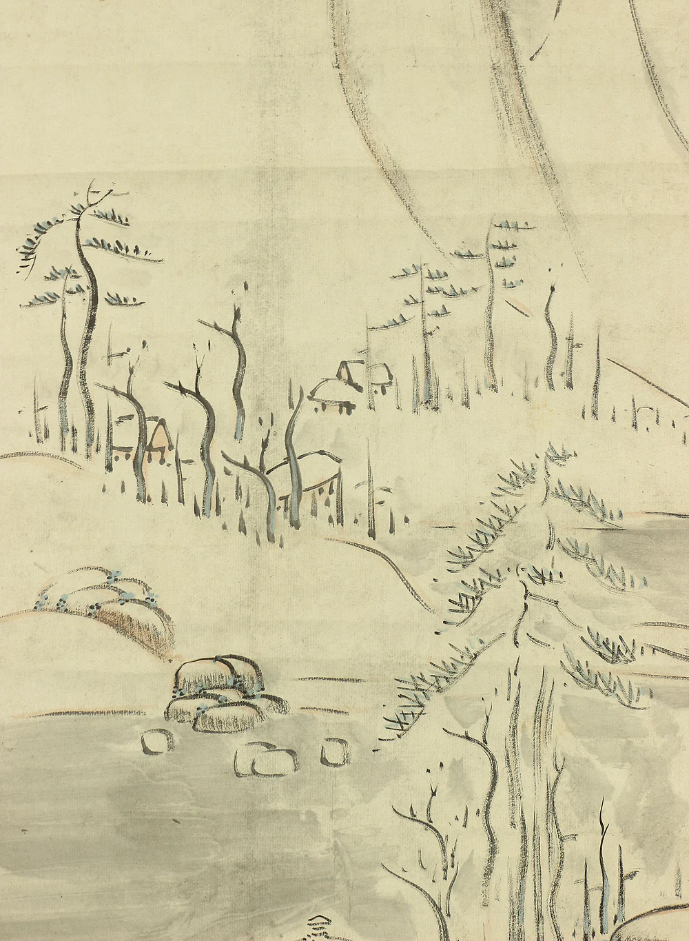 中林竹洞 Nakabayashi Chikuto (1776-1853) Japanese antique art kakejiku kakemono wall hanging scroll / Arbor in Winter Snow Landscape Sansui RA572 - Image 8