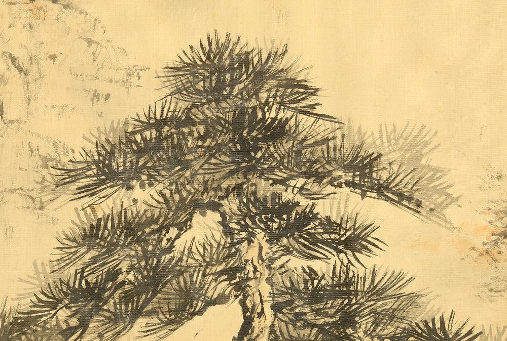 中林竹洞 Nakabayashi Chikuto (1776-1853) Japanese art kakejiku kakemono wall hanging scroll / Sansui Landscape Autumn Mountains Waterfalls and Pine Trees RE507 - Image 12
