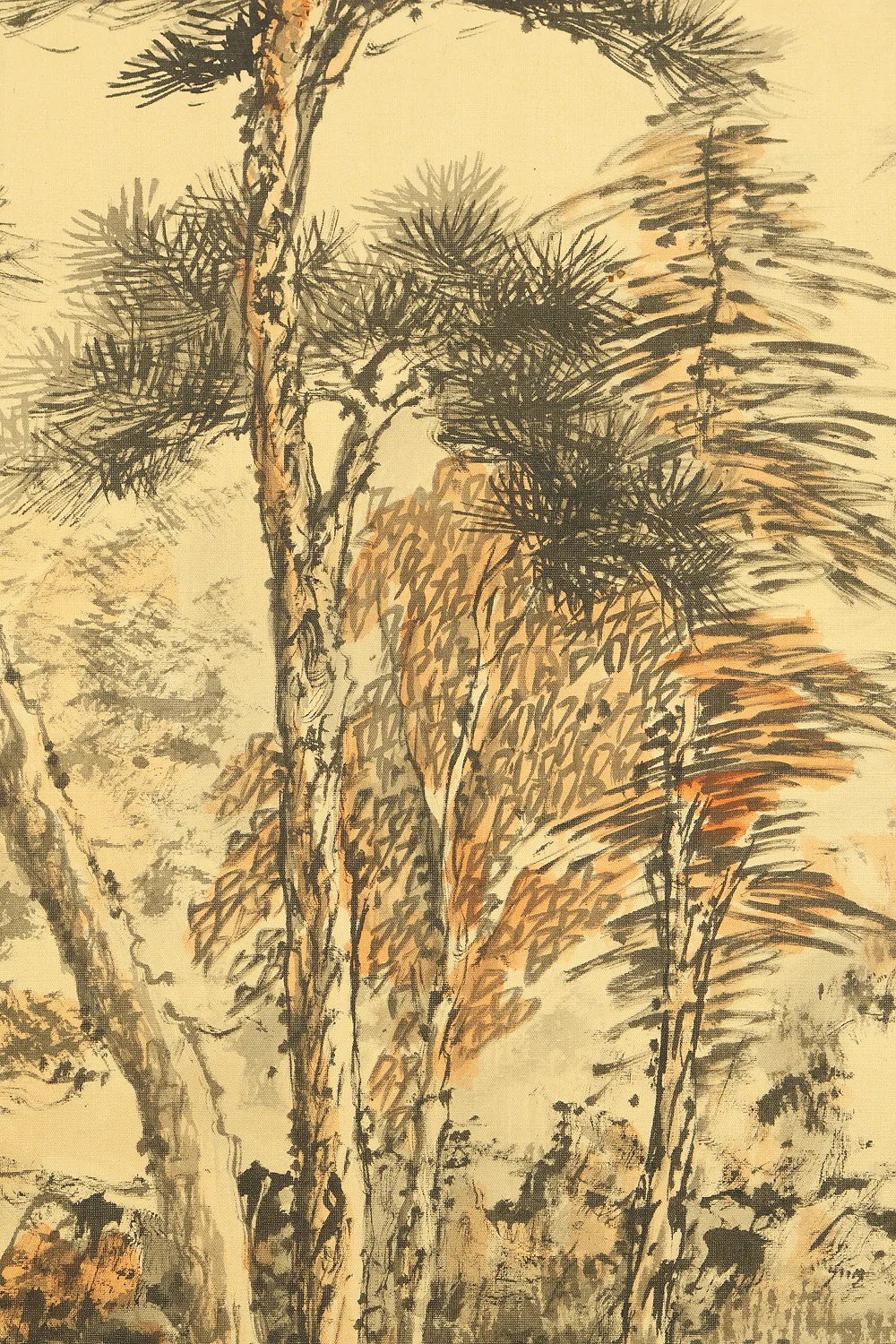 中林竹洞 Nakabayashi Chikuto (1776-1853) Japanese art kakejiku kakemono wall hanging scroll / Sansui Landscape Autumn Mountains Waterfalls and Pine Trees RE507 - Image 15