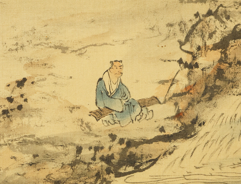 中林竹洞 Nakabayashi Chikuto (1776-1853) Japanese art kakejiku kakemono wall hanging scroll / Sansui Landscape Autumn Mountains Waterfalls and Pine Trees RE507 - Image 17