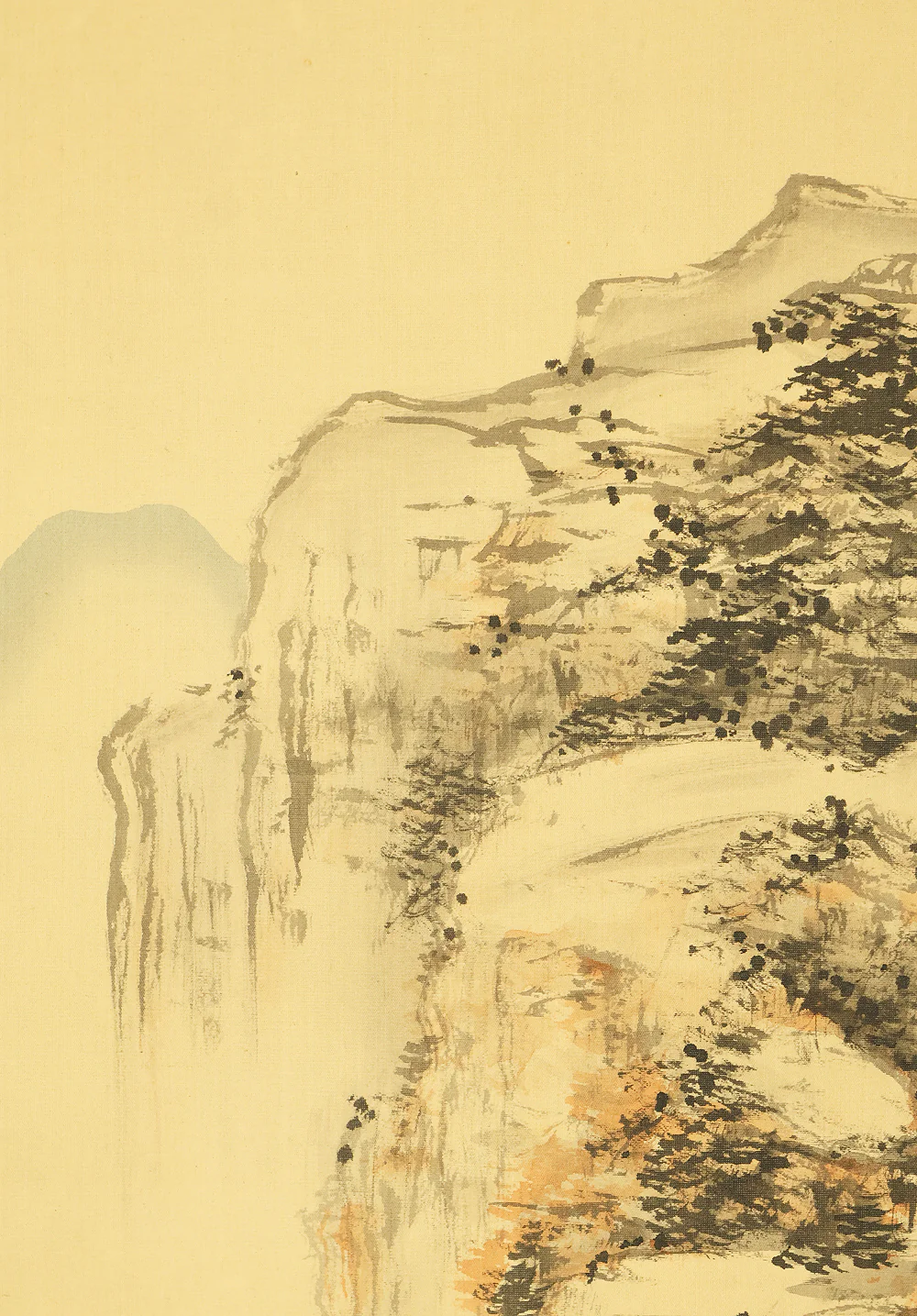 中林竹洞 Nakabayashi Chikuto (1776-1853) Japanese art kakejiku kakemono wall hanging scroll / Sansui Landscape Autumn Mountains Waterfalls and Pine Trees RE507 - Image 8