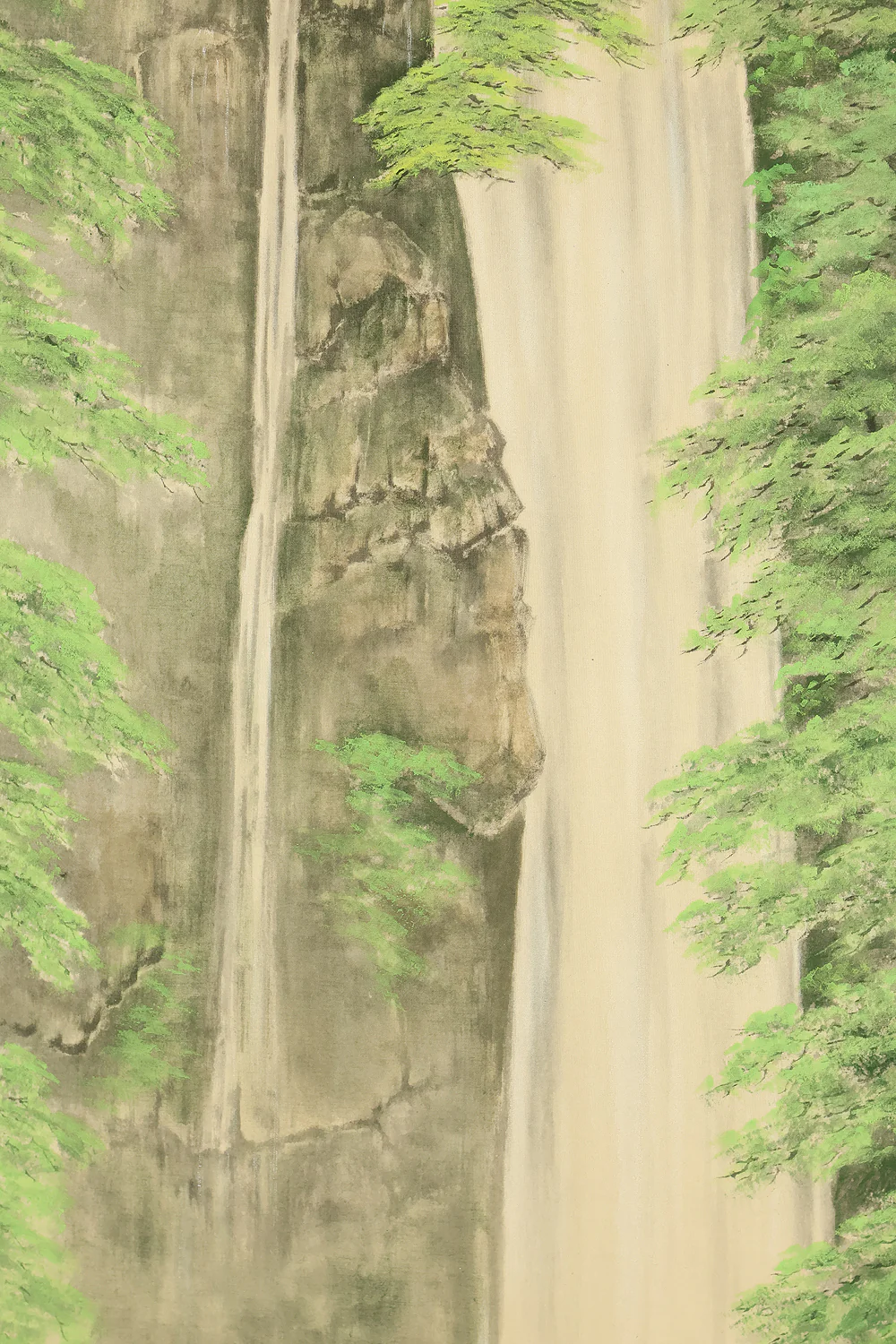 中川進一 Nakagawa Shinichi Japanese art kakejiku kakemono wall hanging scroll / 箕面の滝 Minō Waterfall (Minō Park in Osaka) with Original Box (Tomobako) RD869 - Image 8