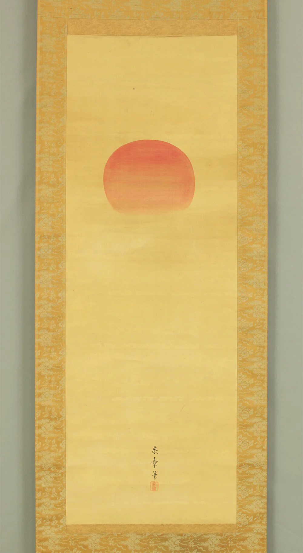 中島来章 Nakajima Raisho (1796-1871) Japanese art kakejiku kakemono wall hanging scroll / Rising Sun with Box RD507
