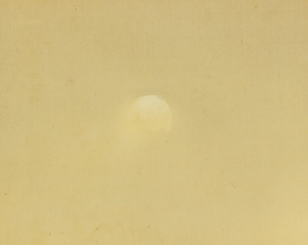 中島春鴎 Nakajima Shuno (1887-1962) Japanese art kakejiku kakemono wall hanging scroll / Landscape on Moonlit Nights with Original Box (Tomobako) RD328 - Image 5