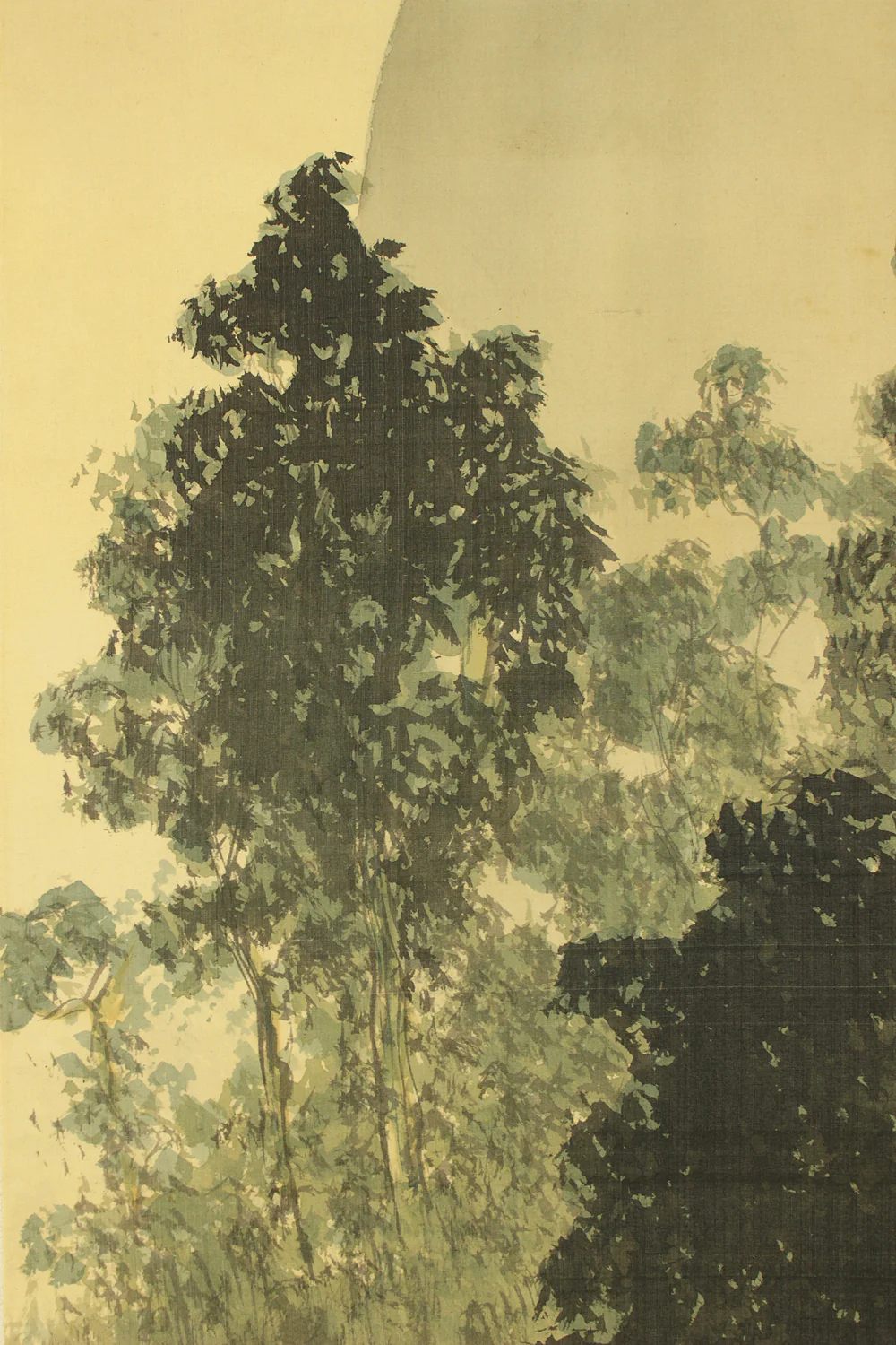 中島春鴎 Nakajima Shuno (1887-1962) Japanese art kakejiku kakemono wall hanging scroll / Landscape on Moonlit Nights with Original Box (Tomobako) RD328 - Image 8