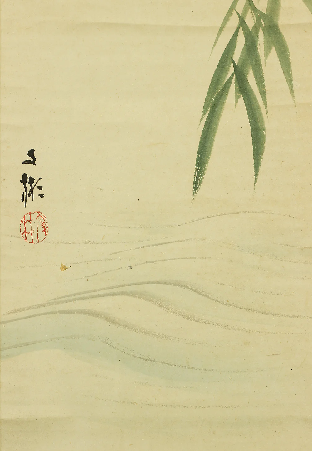 中村文彬 Nakamura Bunpin (around 1750-1800) Japanese antique art kakejiku kakemono wall hanging scroll / Kingfisher and Willow RA578 - Image 8