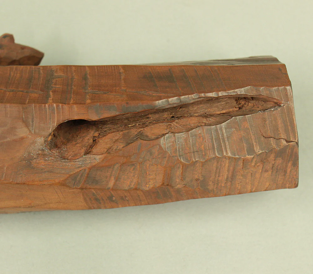中村直人 Nakamura Naondo (1905-1981) Frog on Driftwood - Wood Carving Okimono Figurine with Original Box (Tomobako) VA745 - Image 23