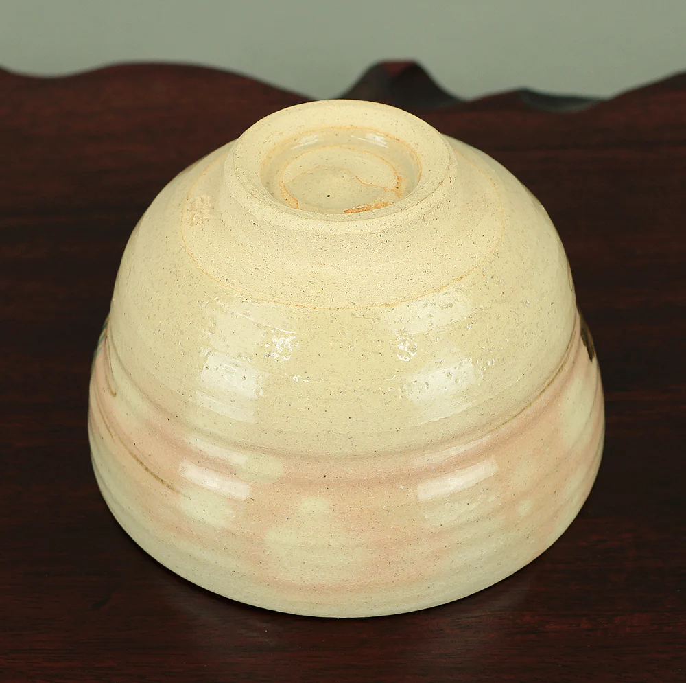 中村能休 Nakamura Nokyu Kyo ware Kenzan style 'Iris' Tea Bowl with Original Box (Tomobako) Japanese tea ceremony utensil V973 - Image 14