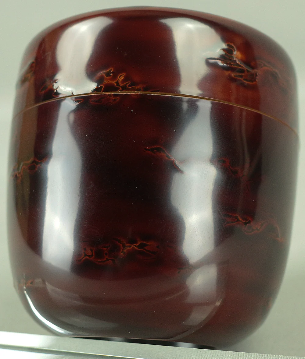 中村宗悦 Nakamura Soetsu (b1932) Gold Makie lacquered 'Cherry Blossoms and Bridge design' Cherry Tree Bark Large Natsume Tea Caddy / Japanese tea ceremony utensil with Original Box (Tomobako) VA123 - Image 10