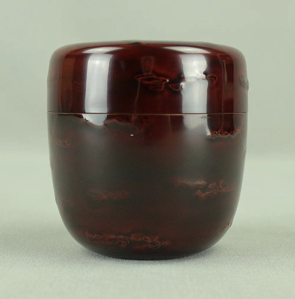 中村宗悦 Nakamura Soetsu (b1932) Gold Makie lacquered 'Cherry Blossoms and Bridge design' Cherry Tree Bark Large Natsume Tea Caddy / Japanese tea ceremony utensil with Original Box (Tomobako) VA123 - Image 11