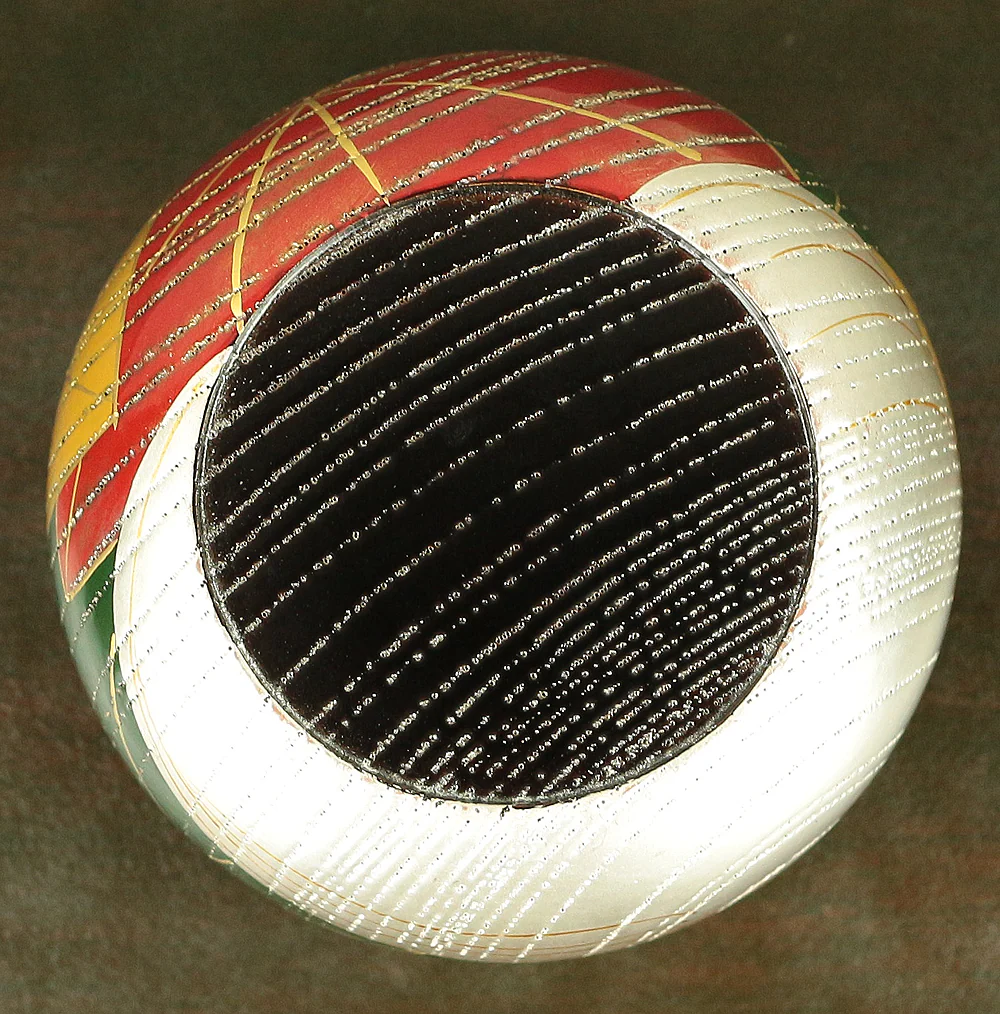 中村宗悦 Nakamura Soetsu (b1932) Mehajiki lacquer 目ハジキ Tatsuta river 竜田川 Flat Natsume Tea Caddy with Original Box VA457 - Image 21