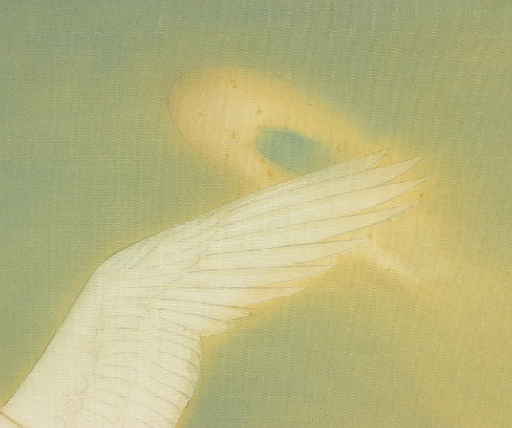 西沢笛畝 Nishizawa Tekiho (1889-1965) Japanese art kakejiku kakemono wall hanging scroll / Flying Crane with Original Box (Tomobako) RA722 - Image 10
